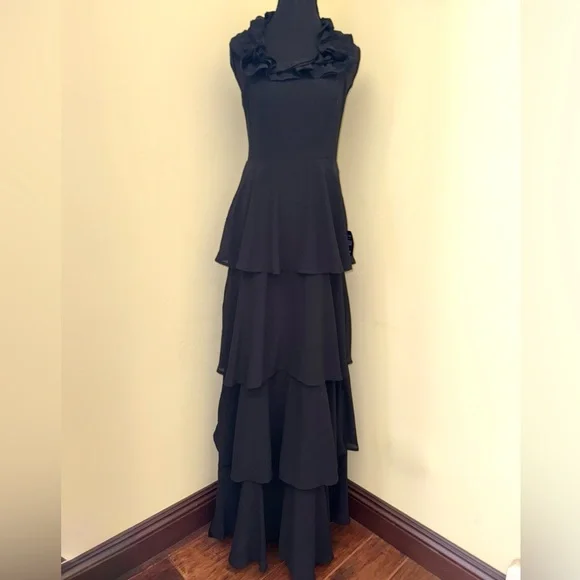 Lulus Delightful Essence Off-the-Shoulder Tiered
Maxi Dress, Black, Size S, NWT - Picture 6 of 16